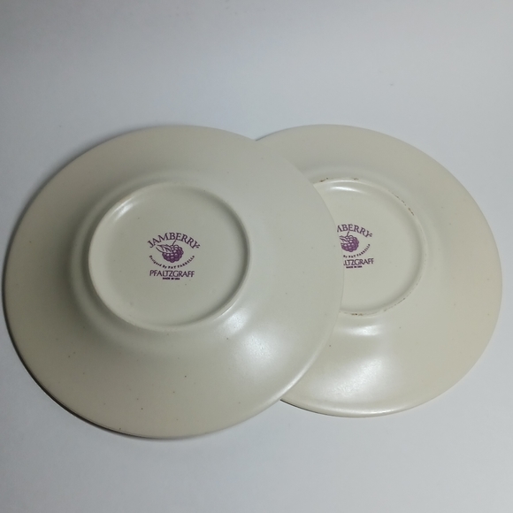 2 Jamberry by Pfaltzgraff, Stoneware Saucers - Picture 2 of 3